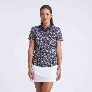 Puma Women's Floral Burst Golf Polo Sz M